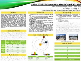 Project HOME: Hydroponic Operations for Mars Exploration