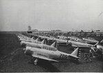 Melvin L Pape AT-6 Harvards on the Parking Line 3 by Melvin L. Pape