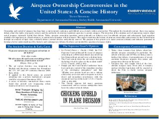Airspace Ownership Controversies in the United States: A Concise History