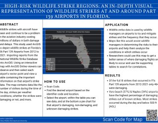 High-Risk Wildlife Strike Regions: An In-depth Visual Representation of Wildlife Strikes at and Around Part 139 Airports in Florida.