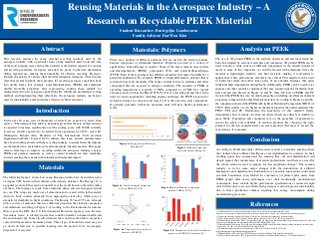 Reusing Materials in the Aerospace Industry - A research on recyclable PEEK material