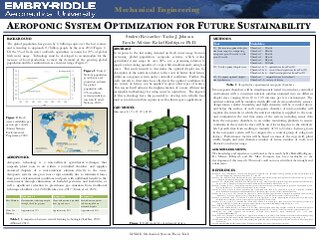 Aeroponic System Optimization for Future Sustainability