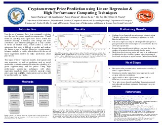 Cryptocurrency Price Predictions Using High Performance Computing