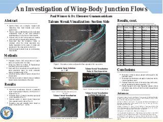 An Investigation of Wing-Body Junction Flows