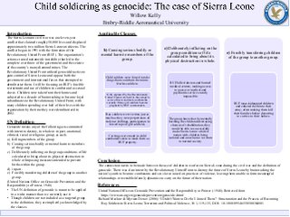 Child soldiering as genocide: The case of Sierra Leone