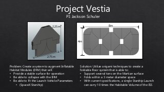 Project Vestia: Habitation of the Future