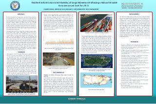 Resilient Infrastructure and Elasticity of Cargo Movement Following a Natural Disaster