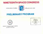 1982 Nineteenth Space Congress Preliminary Program by Canaveral Council of Technical Societies