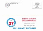 1990 Twenty-Seventh Space Congress Preliminary Program by Canaveral Council of Technical Societies